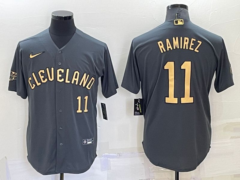 Men Cleveland Indians #11 Ramirez Grey 2022 All Star Game Nike MLB Jerseys->women mlb jersey->Women Jersey